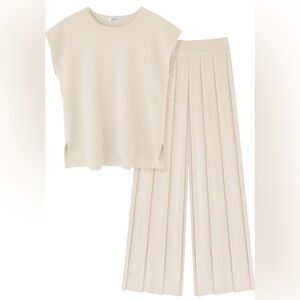 Cream Knit Dressy Lounge Set